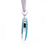 Amazonite Oval Silver Pendant