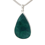 Statement Teardrop Malachite Pendant