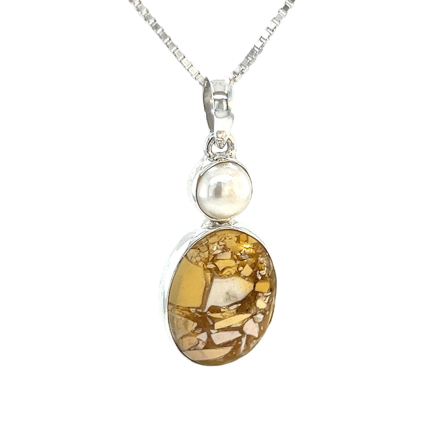 Picture Jasper Pearl Pendant