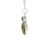 Stichtite Serpentine Amethyst Pendant