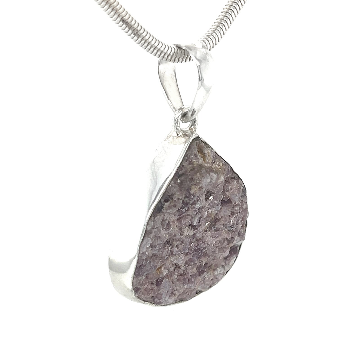 Raw Lepidolite Pendant