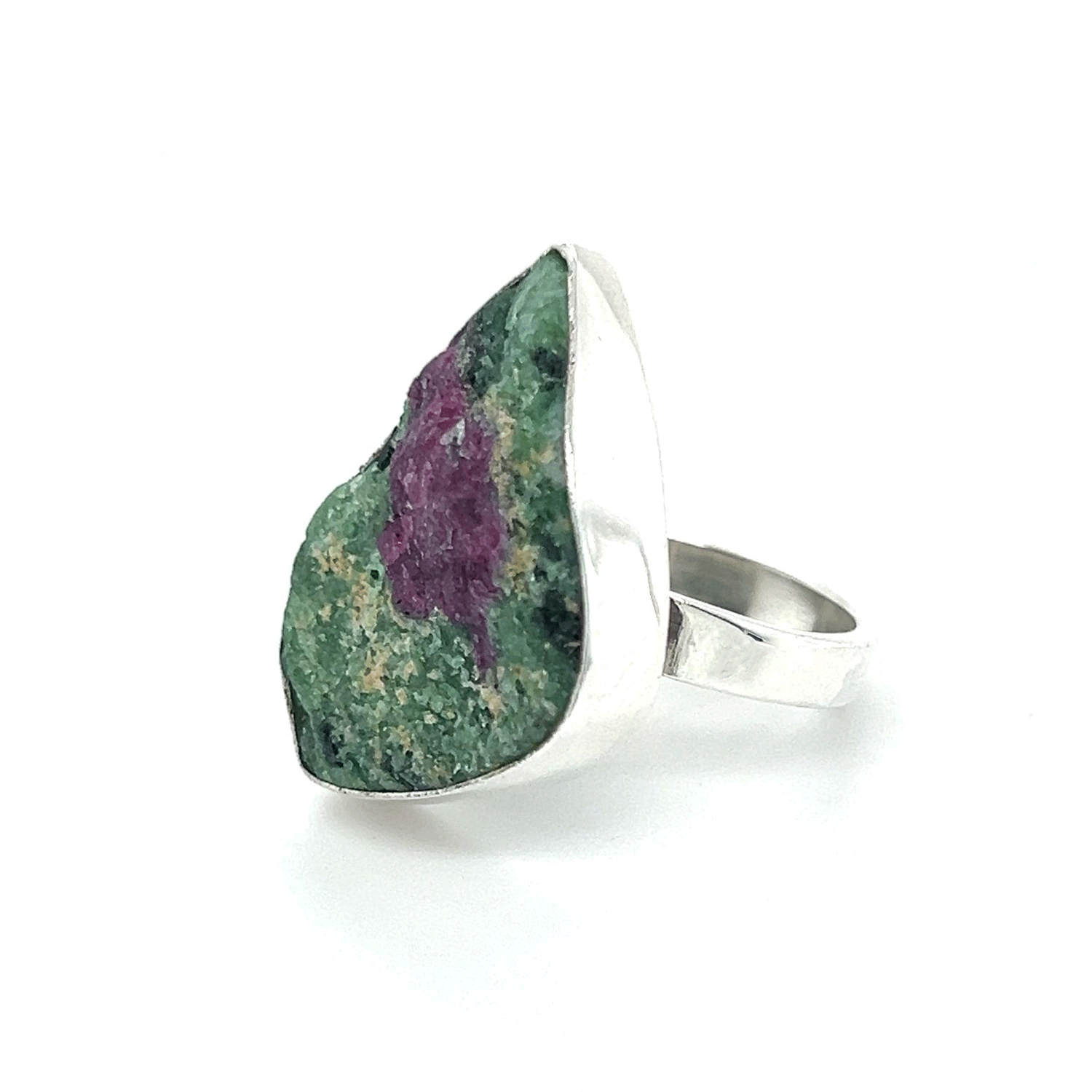 Raw Ruby Zoisite Adjustable Ring