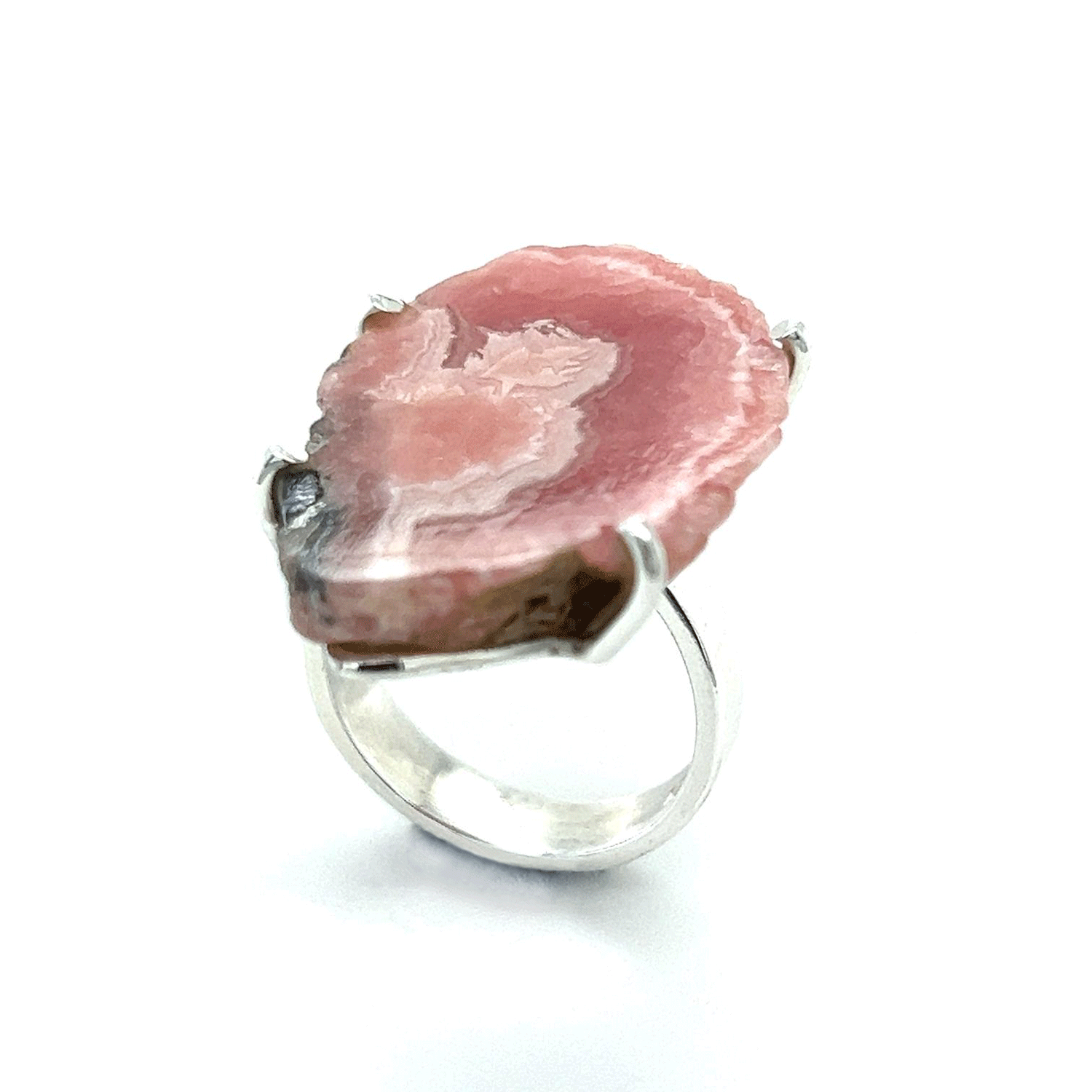 Rhodochrosite Slice Ring