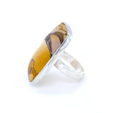 Picture Jasper Silver Ring