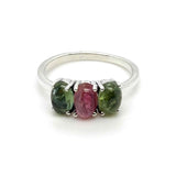 Green Pink Tourmaline Ring