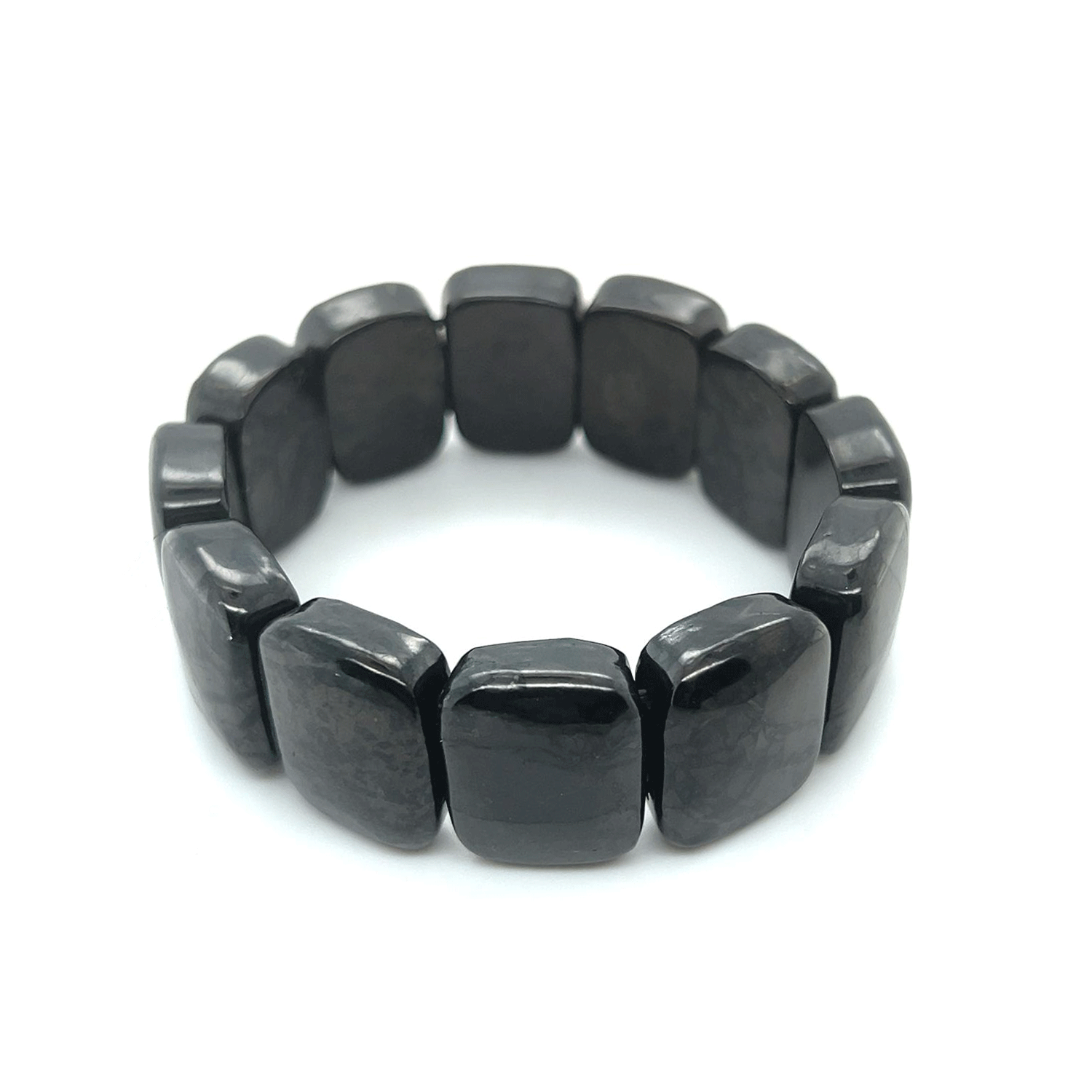 Shungite Oval Bead Bracelets