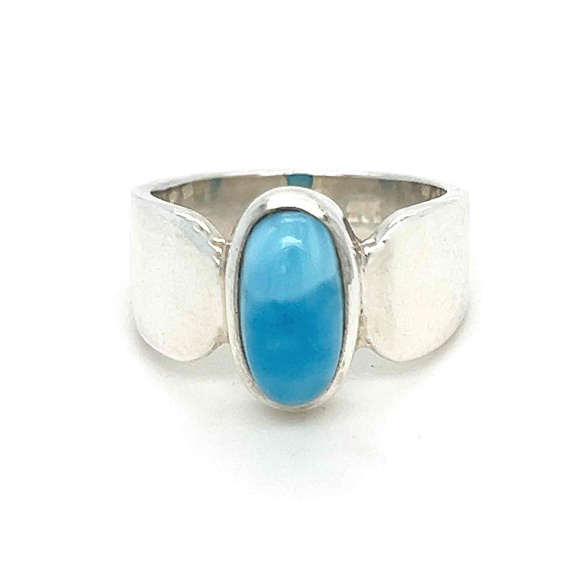 Larimar Silver Ring