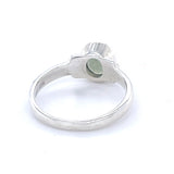 Faceted Moldavite Sterling Silver Ring