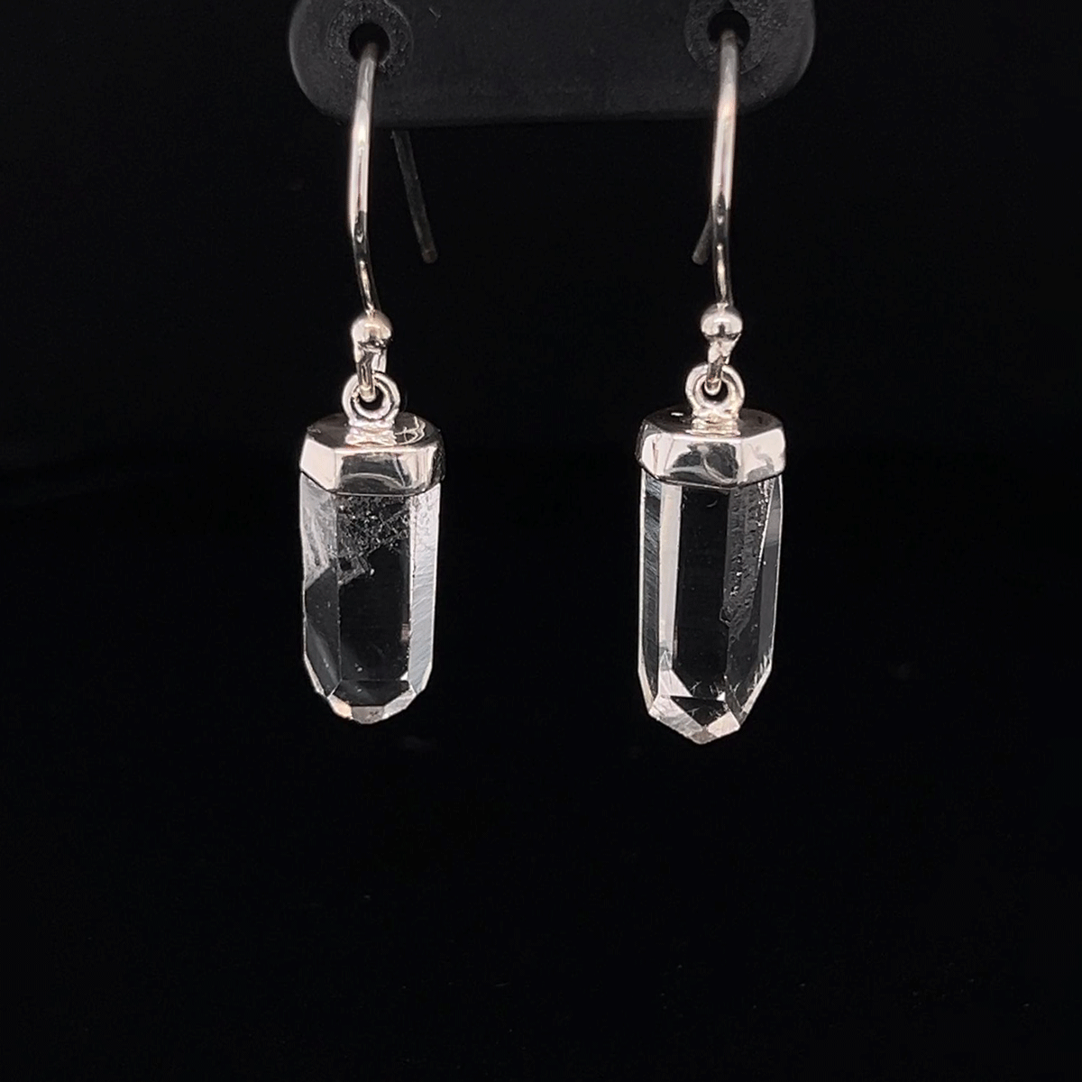 Raw Clear Quartz Point Earrings