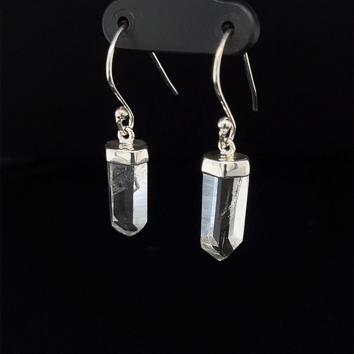 Raw Clear Quartz Point Earrings