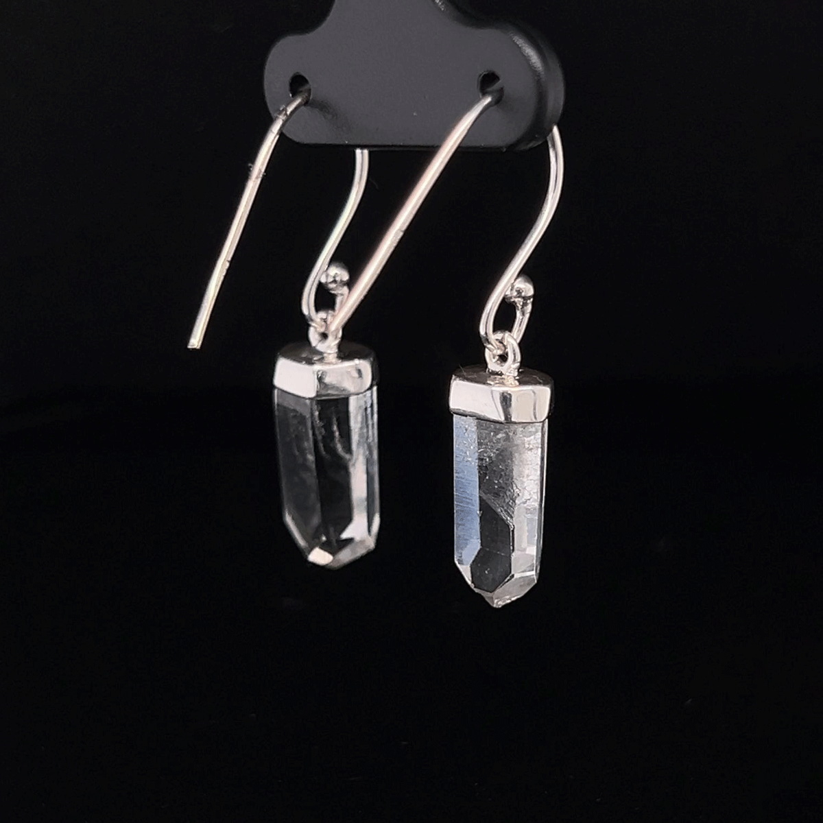 Raw Clear Quartz Point Earrings