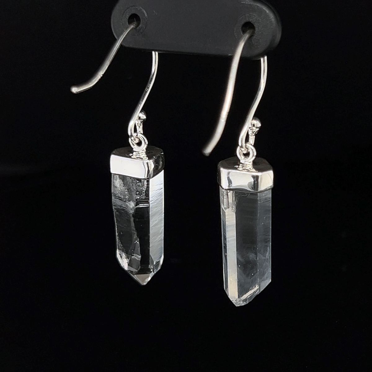 Genuine Clear Quartz Point Earrings