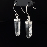 Genuine Clear Quartz Point Earrings