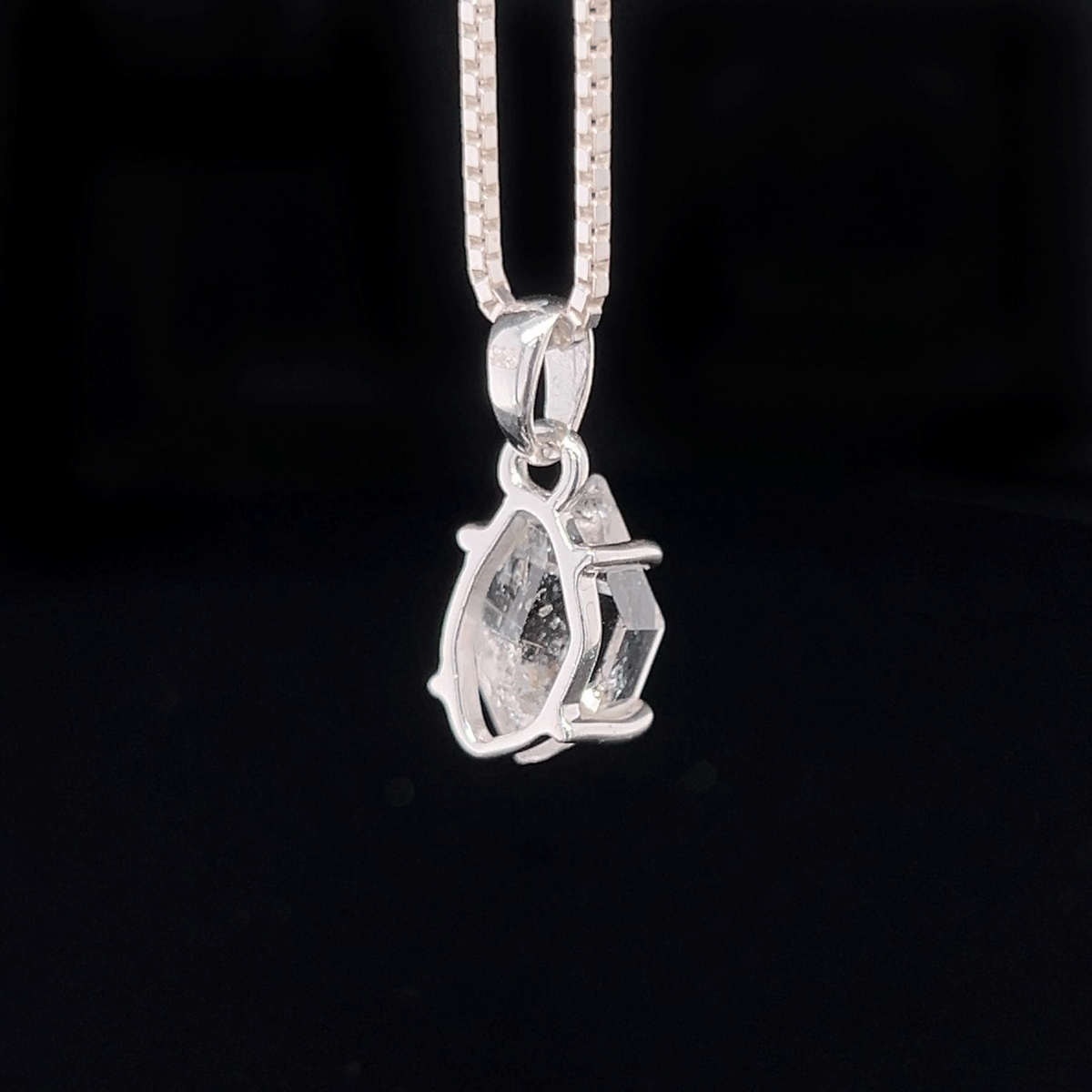 Herkimer Diamond Claw Pendant