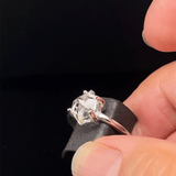 Claw Herkimer Diamond Quartz Ring