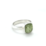 Square Green Kyanite Ring