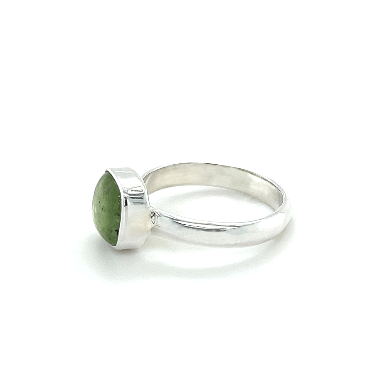 Square Green Kyanite Ring