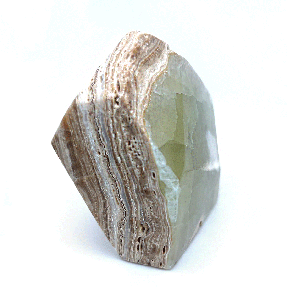 Zebra Green Calcite Specimen