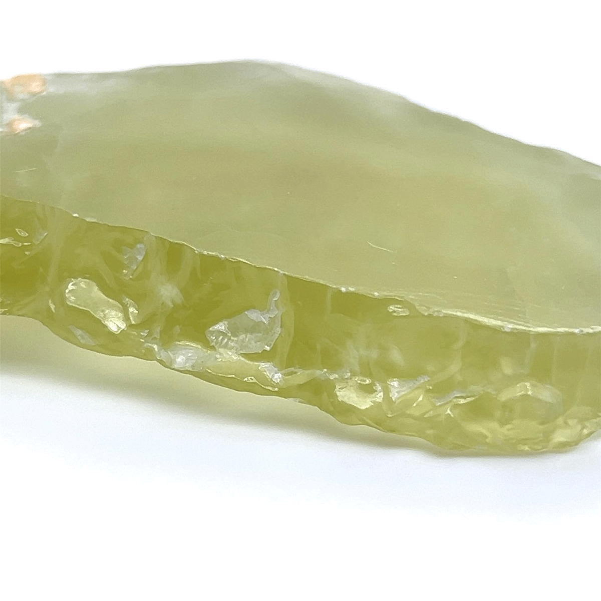 Semi-Polished Green Calcite Slice