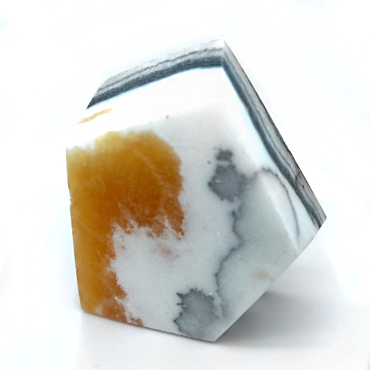 Zebra and Orange Calcite Specimen