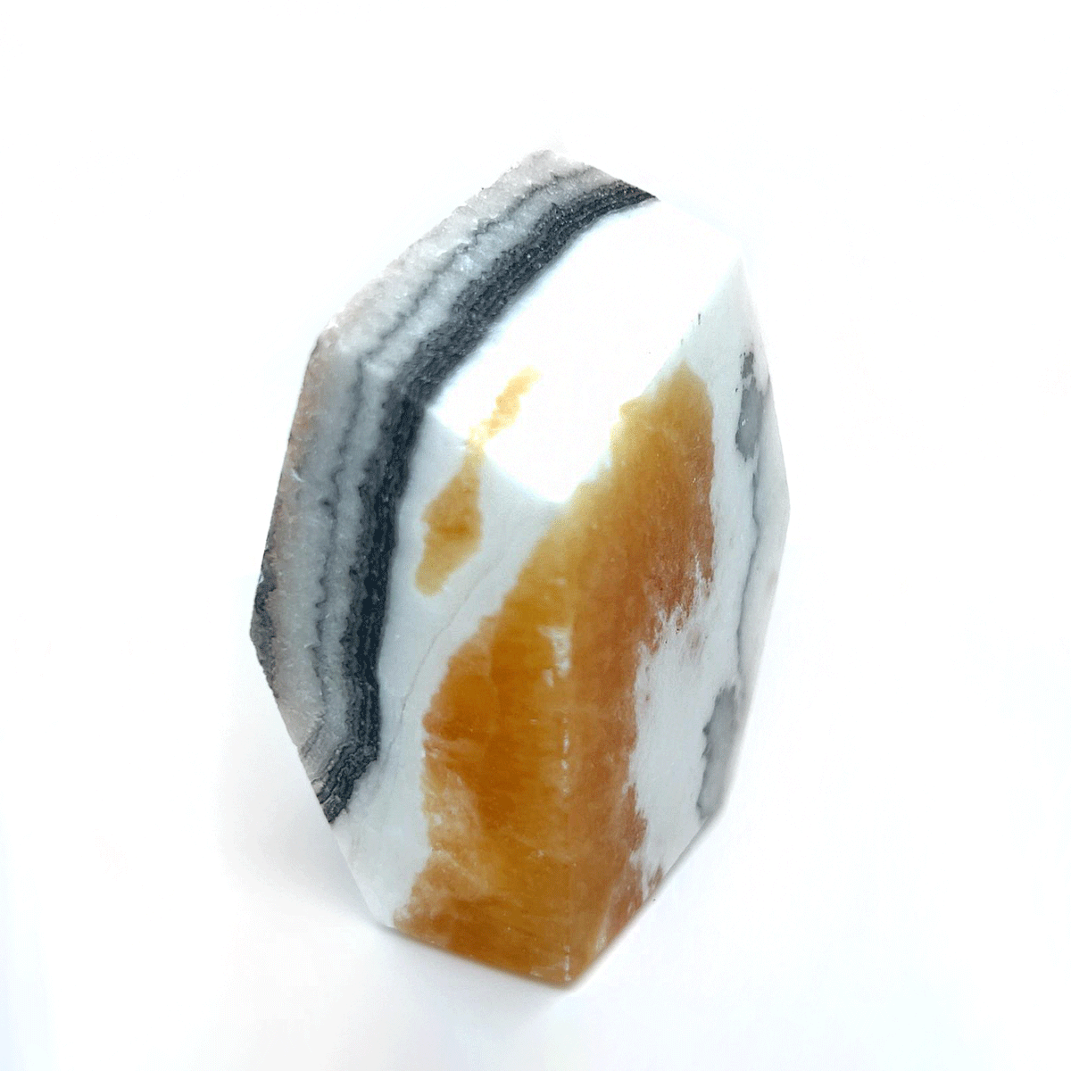 Zebra and Orange Calcite Specimen