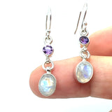 Moonstone Amethyst Drop Earrings