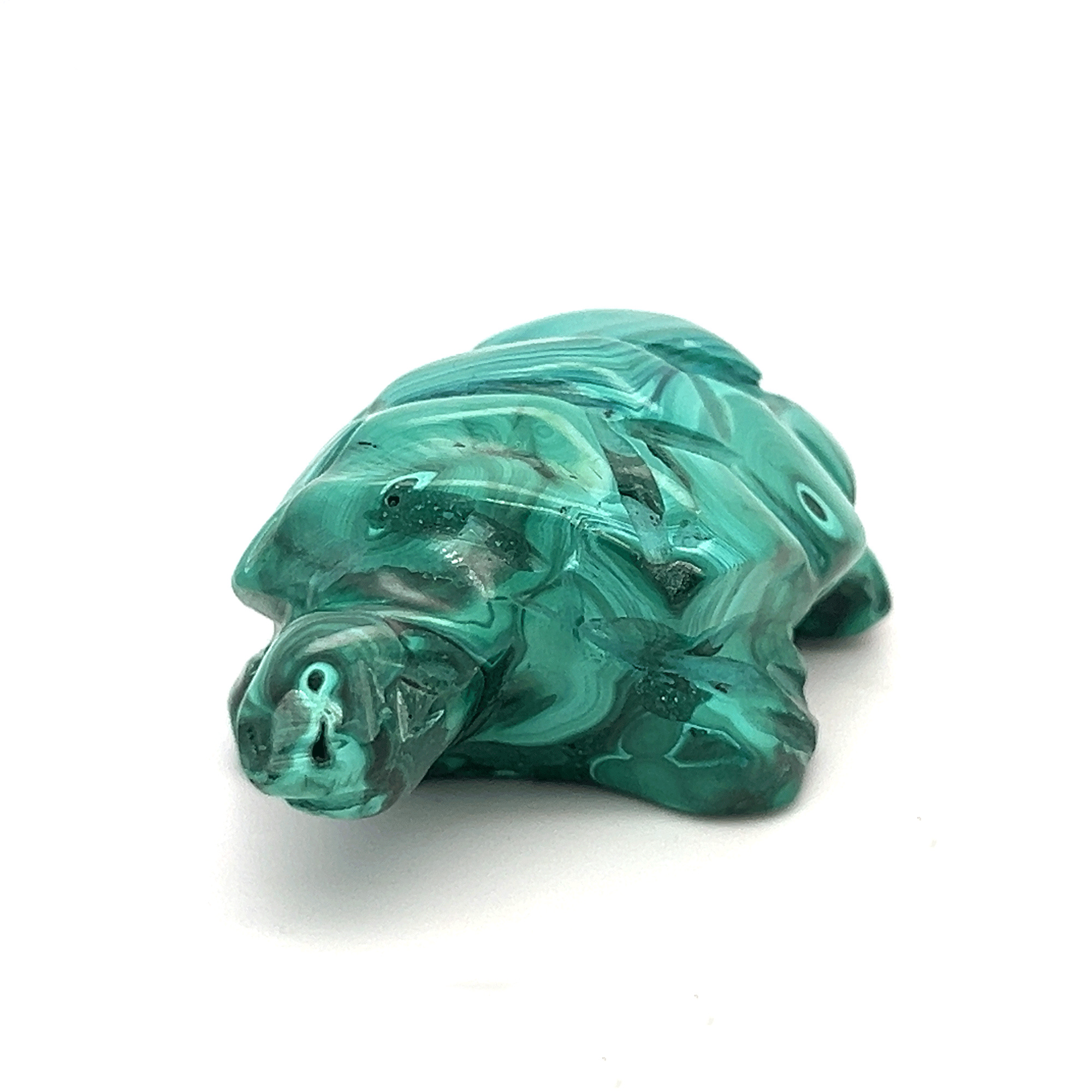 Carved Malachite Turtle