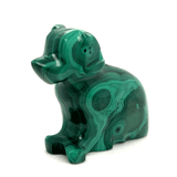 Polished Malachite Dog