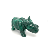 Carved Malachite Hippopotamus