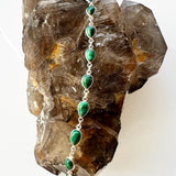 Malachite Cabochon Sterling Silver Bracelet