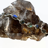 Labradorite Cabochon Sterling Silver Bracelet