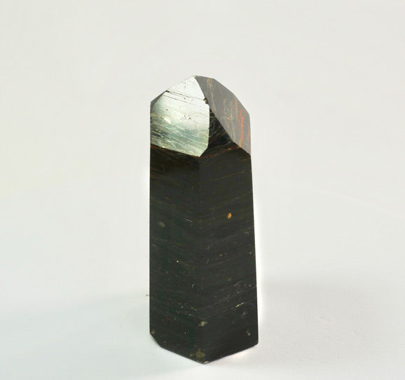 Obsidian Point with Iron Inclusions