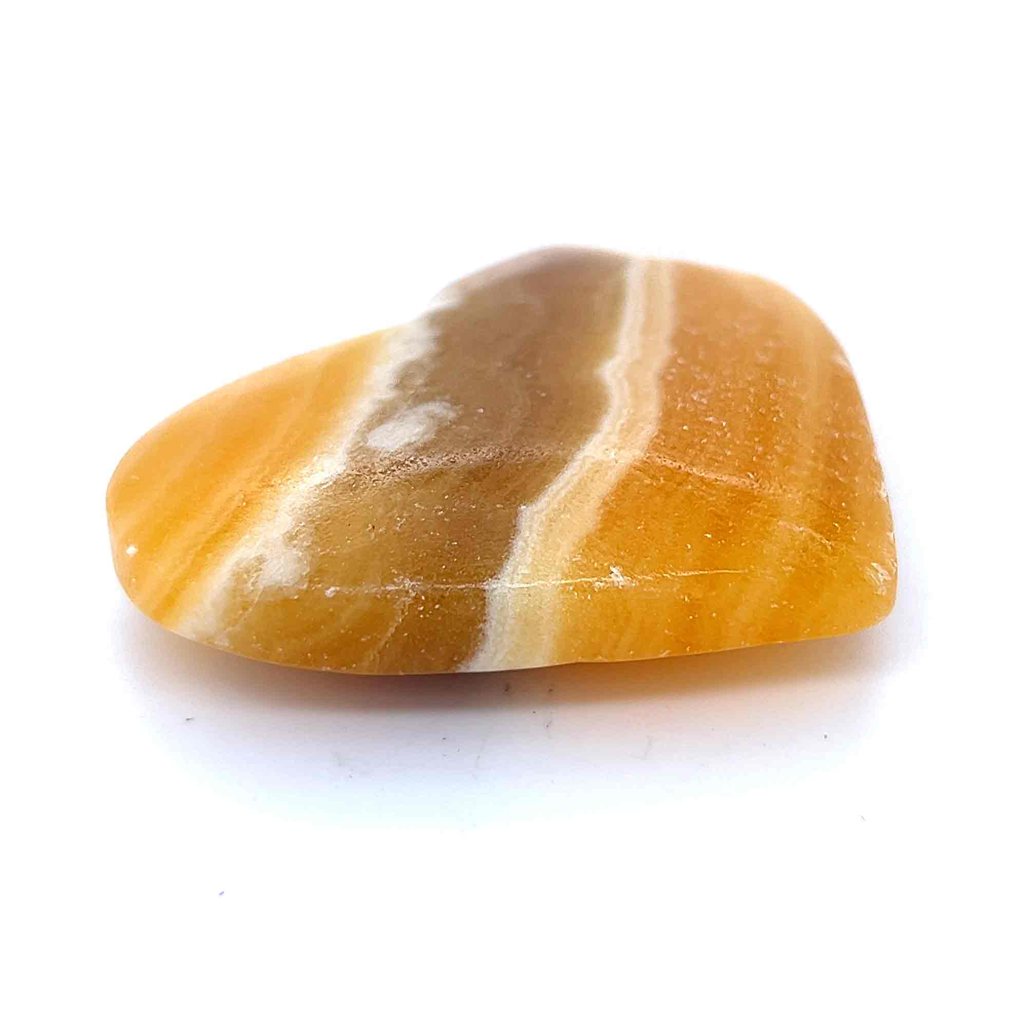 Orange Calcite Polished Heart