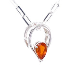 Orange Kyanite Sterling Silver Pendant