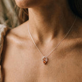 Orange Kyanite Sterling Silver Pendant
