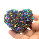 Titanium Amethyst Cluster Heart 7cm