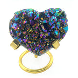 Titanium Amethyst Cluster Heart 7cm