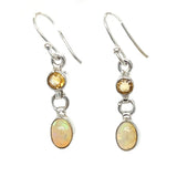 Ethiopian Opal Citrine Earrings