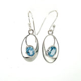 Blue Topaz Drop Earrings