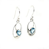 Blue Topaz Drop Earrings