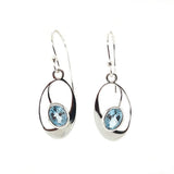 Blue Topaz Drop Earrings