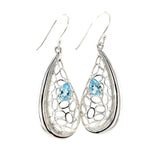 Blue Topaz Filigree Earrings