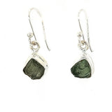 Moldavite Raw Earrings