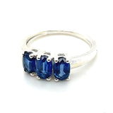 Blue Kyanite Faceted Ring