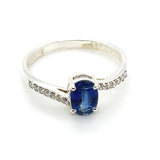 Kyanite White Topaz Ring