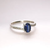 Kyanite White Topaz Ring