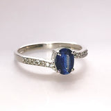 Kyanite White Topaz Ring