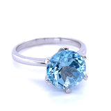 Blue Topaz Statement Circular Ring