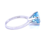 Blue Topaz Statement Circular Ring