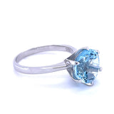 Blue Topaz Statement Circular Ring